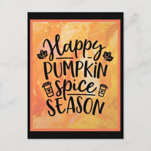 Cartão Postal Feliz Pumpkin Spice Season Fall