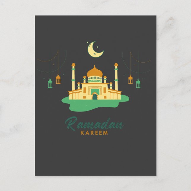 Cartão Postal Feliz Ramadan Kareem E Eid Mubarak 2022 (Frente)