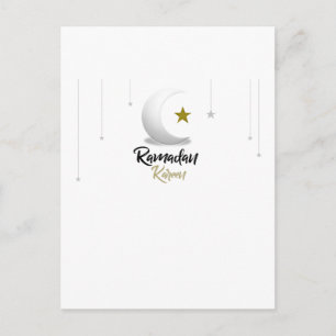 Cartão Postal Feliz Ramadan Kareem Presente Elegante do Crescent