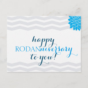 Cartão Postal Feliz Rodanniversário - Frente e Verso