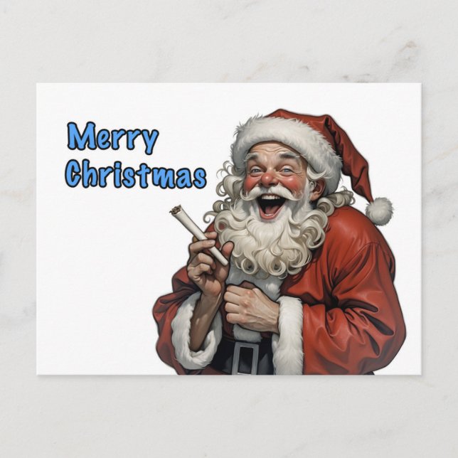 Cartão Postal feliz santa claus (Frente)