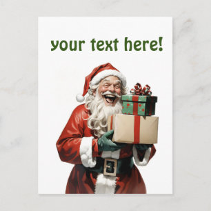 Cartão Postal feliz santa claus