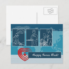 Cartão Postal Feliz Semana das Enfermeiras