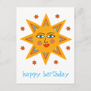 Cartão Postal Feliz Sol FELIZ ANIVERSÁRIO PERSONALIZADO