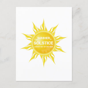 Cartão Postal Feliz solstício de verão o dia mais longo do ano