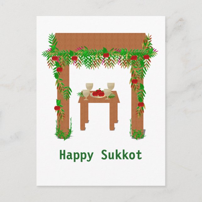 Cartão Postal Feliz Sukkot, Personalizado (Frente)
