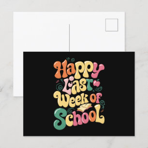 Cartão Postal Feliz Última Semana De Aula Professores Alunos Gro