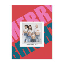 Feliz vermelha colorida família moderna de fotos d