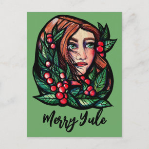 Cartão Postal Feliz Yule Pagan Holiday Blessings