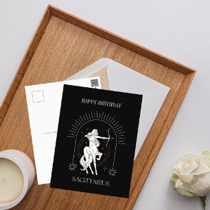 Cartão Postal FelizAniversário Sagitário Zodíaco Místico