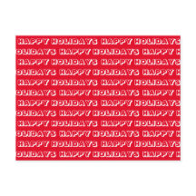 "Felizes Festas" vermelho branco