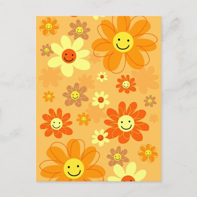 Cartão Postal Felizes Flores (Frente)