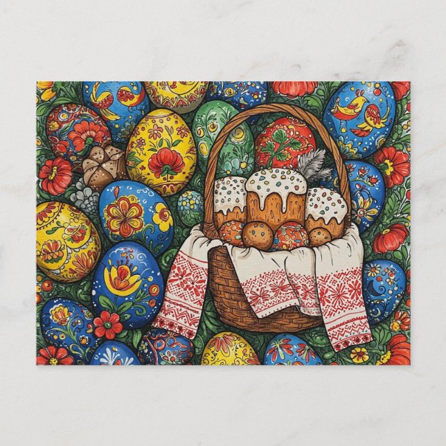 Cartão Postal Felz pascoa (Frente)