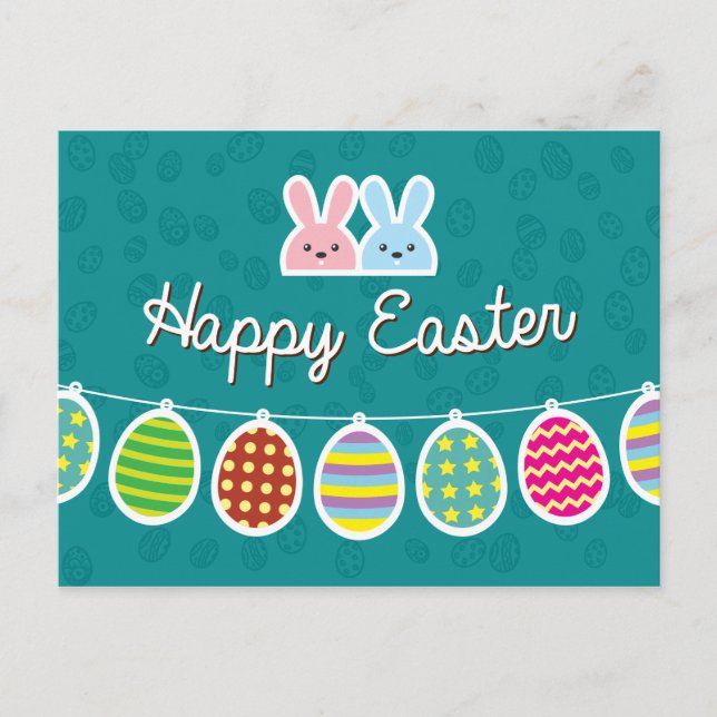 Cartão Postal Felz pascoa (Frente)