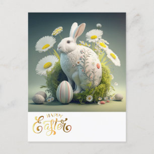 Cartão Postal Felz pascoa Bunny