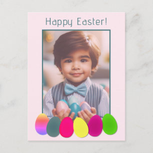 Cartão Postal Felz pascoa de Ovos Personalizados Diversos