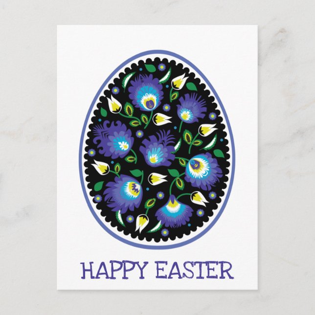 Cartão Postal Felz pascoa Folclore (Frente)