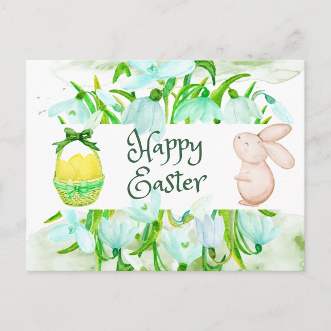 Cartão Postal Felz pascoa Lily das Flores do Vale (Frente)