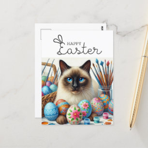 Cartão Postal Felz pascoa para gatinhos