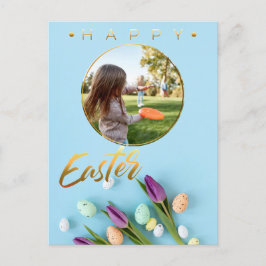Cartão Postal Felz pascoa Personalizar sua foto