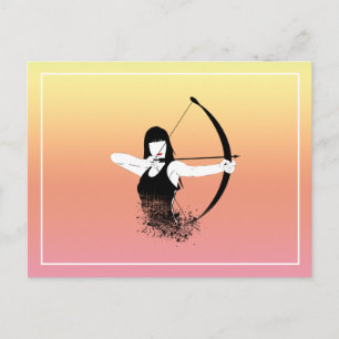 Cartão Postal Female Archer