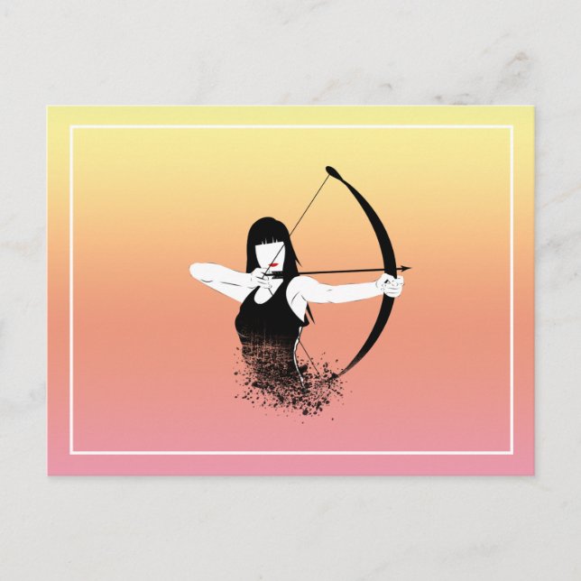 Cartão Postal Female Archer (Frente)