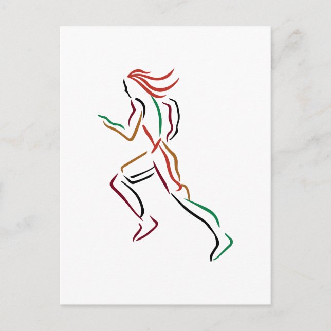 Cartão Postal Female Runner (Frente)