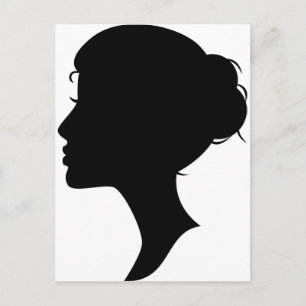 Cartão Postal Female Silhouette