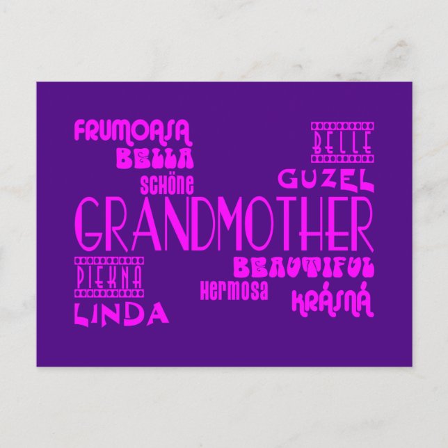 Cartão Postal Feminina Chic: Avós e vovó lindos (Frente)