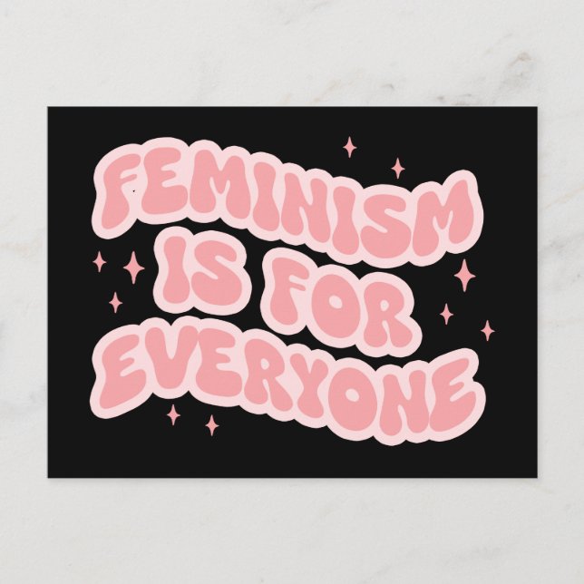 Cartão Postal Feminismo É Para Todos Feministas (Frente)