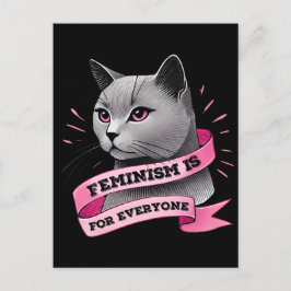 Cartão Postal Feminismo É Para Todos Um Gato Pro Feminismo