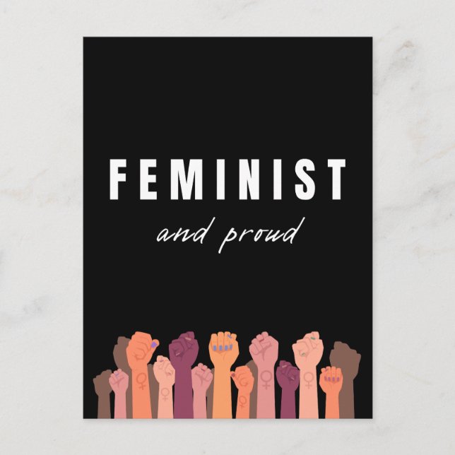 Cartão Postal Feminista E Orgulhosa (Frente)