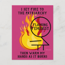 Cartão Postal Feminista Flamejante Queimando o Patriarcado 8