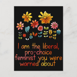 Cartão Postal Feminista Liberal Pró-Escolha