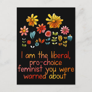 Cartão Postal Feminista Liberal Pró-Escolha