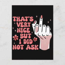 Cartão Postal Feminista sarcástica