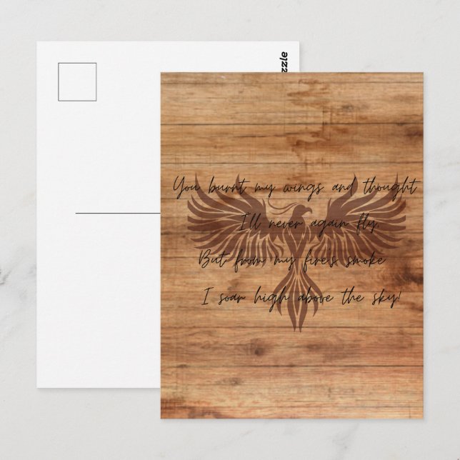 Cartão Postal Fenix Ascendente | Motivação  (Frente/Verso)