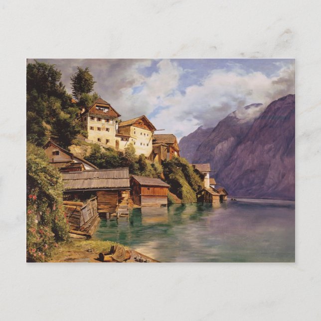 Cartão Postal Ferdinand Georg Waldmüller: Hallstatt (Frente)