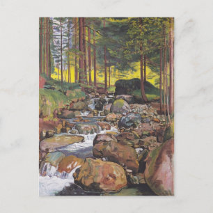 Cartão Postal Ferdinand Hodler - Floresta com um riacho montanho