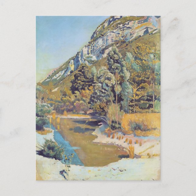 Cartão Postal Ferdinand Hodler - Na base do Petit Saleve (Frente)