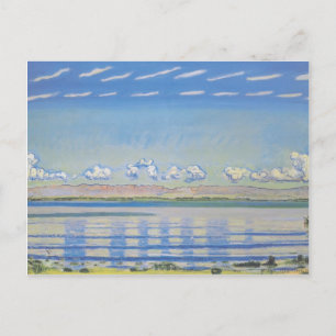 Cartão Postal Ferdinand Hodler-Rítmica paisagem no lago de Geneb