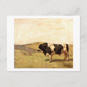 Cartão Postal Ferdinand Hodler - Touro em uma pastura