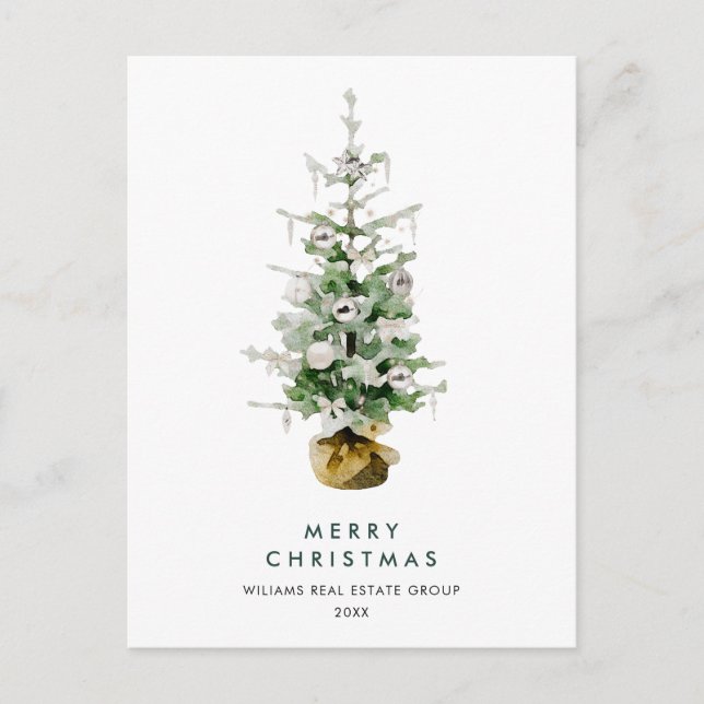 Cartão Postal Feriado da Companhia de Natal da Pinheira Elegante (Frente)