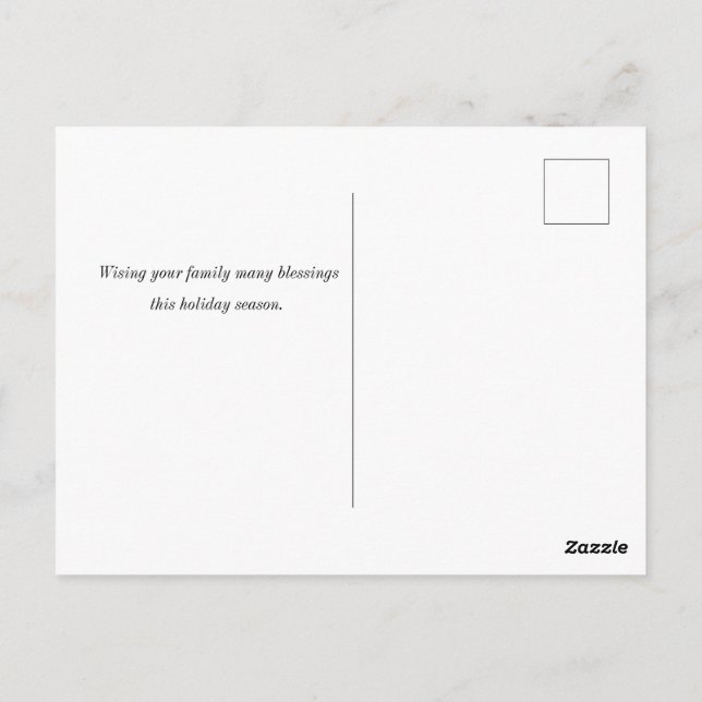 Cartão Postal Feriado da Família Cozy African American (Verso)