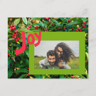 Cartão Postal Feriado da Família Joy Red Berries