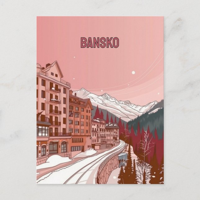 Cartão Postal Feriado de inverno em Bansko (Frente)