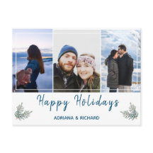 Feriado de Natal azul 3 fotos