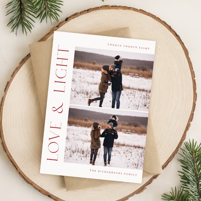 Cartão Postal Feriado de Natal da Família de Fotos Moderna (Criador carregado)