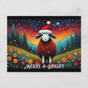 Cartão Postal Feriado de Natal da Fantasy Meadow Swete Baby Shea
