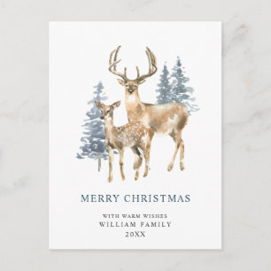 Cartão Postal Feriado de Natal de Cerveja Elegante Minimalista